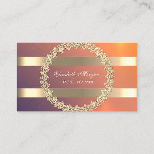 Elegant ModernGold Frame Stripe Business Card