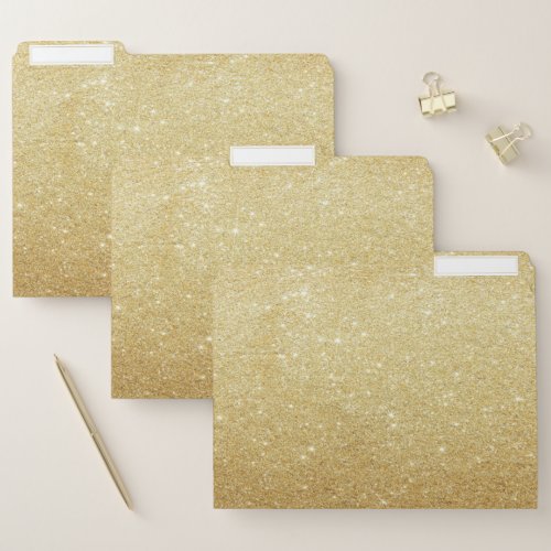 Elegant Modern Gold  Glitter  Pattern File Folder