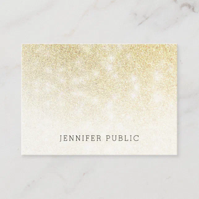Elegant Modern Gold Glitter Professional Template Business Card | Zazzle