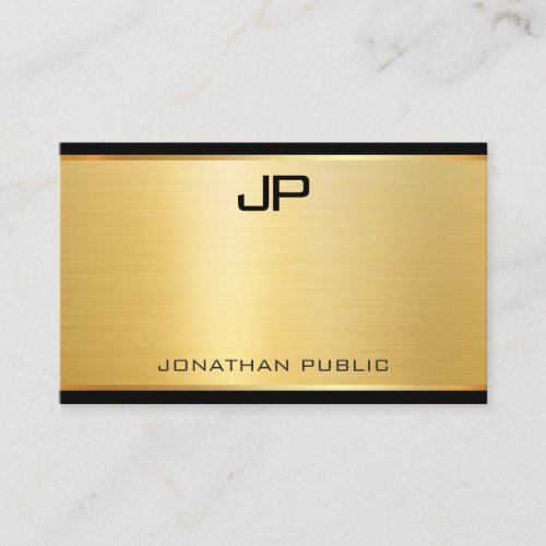 Elegant Modern Gold Look Luxury Glamour Template Business Card