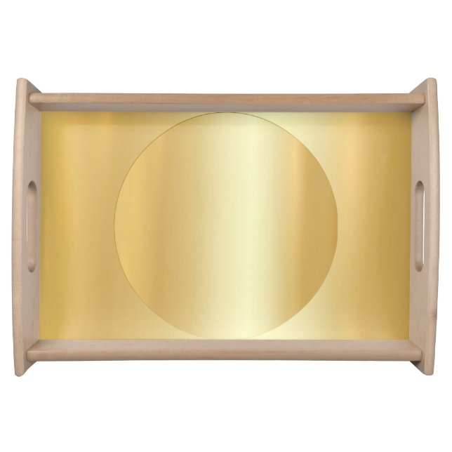 Elegant Modern Gold Look Template Custom Serving Tray (Front)