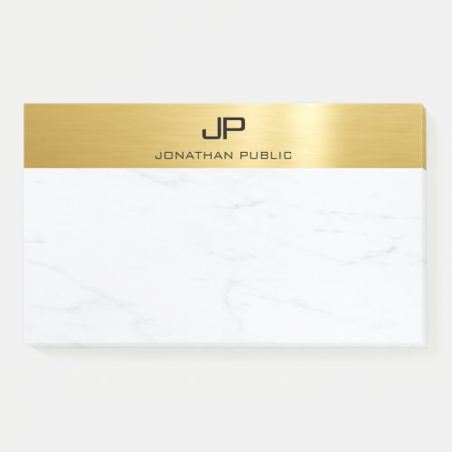 Elegant Modern Gold Marble Minimalist Template Post_it Notes