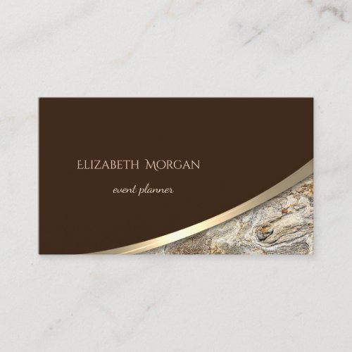 Elegant  Modern  Gold Marble Stone Business Card