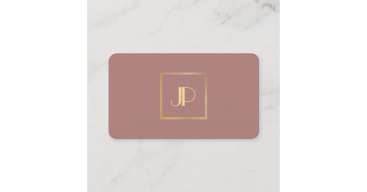 Elegant Modern Gold Monogram Professional Template Business Card | Zazzle