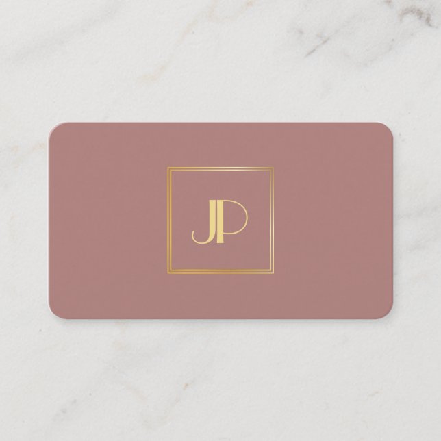Elegant Modern Gold Monogram Professional Template Business Card (Front)