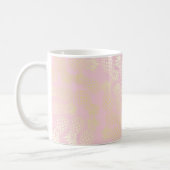 Elegant modern gold & pink pineapple pattern coffee mug (Left)