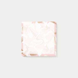 Elegant modern gold pink white abstract pattern post-it notes