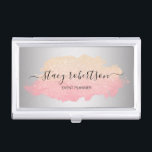 Elegant modern  gold & rose gold glitter planner business card case<br><div class="desc">Modern design featuring faux gold,  rose gold glitter and silver texture with elegant calligraphy font.</div>