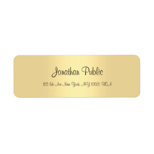 Elegant Modern Gold Simple Template Calligraphy Label