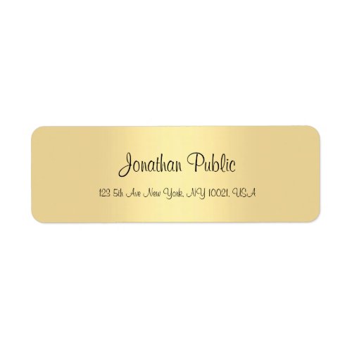 Elegant Modern Gold Simple Template Calligraphy Label