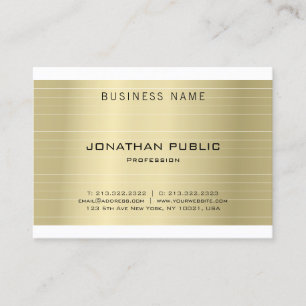 Elegant Modern Gold Sophisticated Plain Luxury Business Card