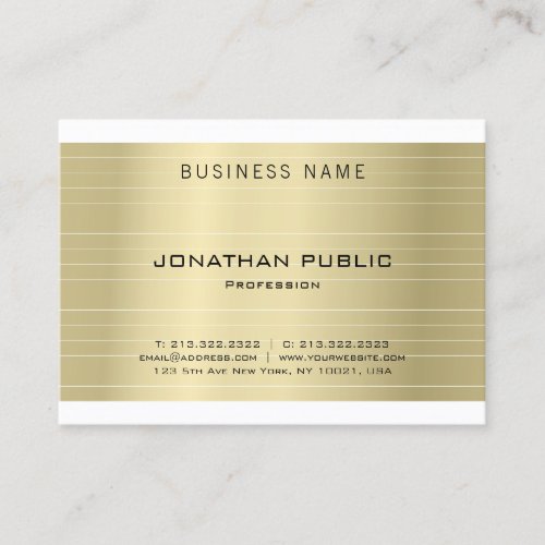 Elegant Modern Gold Sophisticated Plain Luxury Business Card