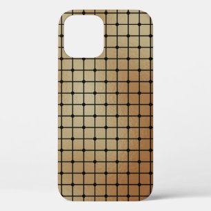 Elegant Modern Gold Squares Tiles Pattern iPhone 12 Pro Case