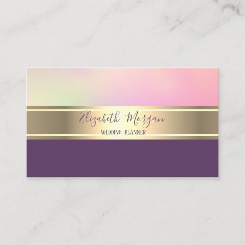 Elegant Modern Gold Stripe Business Card