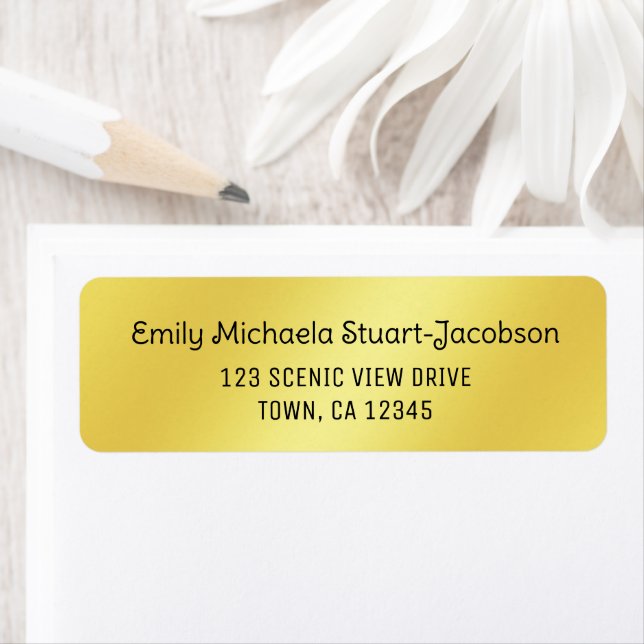 Elegant Modern Golden Casual Contemporary Script Label (Insitu)