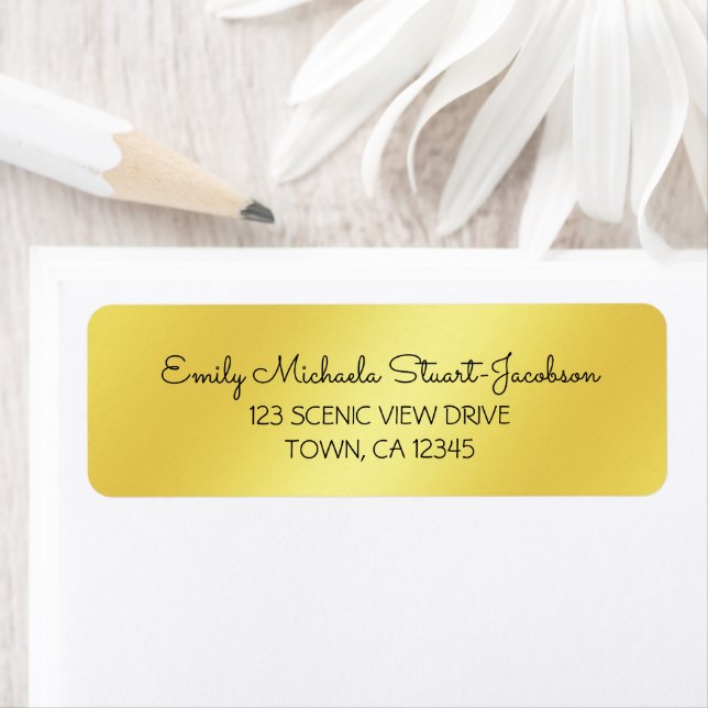 Elegant Modern Golden Contemporary Calligraphy  Label (Insitu)