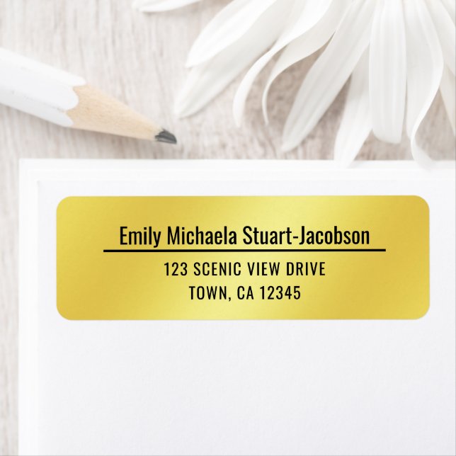 Elegant Modern Golden Contemporary Professional Label (Insitu)