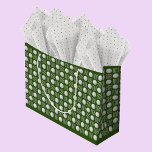 Elegant Modern Golf Ball & Tee Green Large Gift Bag<br><div class="desc">Elevate your gift-giving with this golf gift bag featuring white golf balls and tees in a regulated grid over a bold modern background color. Available in a curated selection of background colors. Contact for assistance in personalizing or help in customizing to your individual wishes. Happy gift giving!</div>