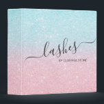 Elegant modern gradient blue rose gold glitter 3 ring binder<br><div class="desc">Pretty design featuring gradient blue - rose gold faux glitter texture and elegant calligraphy font.</div>