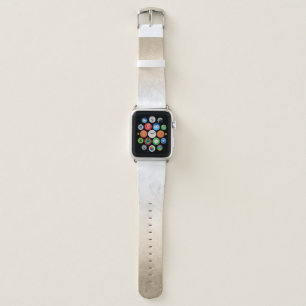 Elegant modern gradient copper gold white marble apple watch band