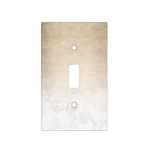 Elegant modern gradient copper gold white marble light switch cover
