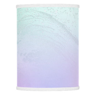 Elegant modern gradient mint green glitter purple lamp shade