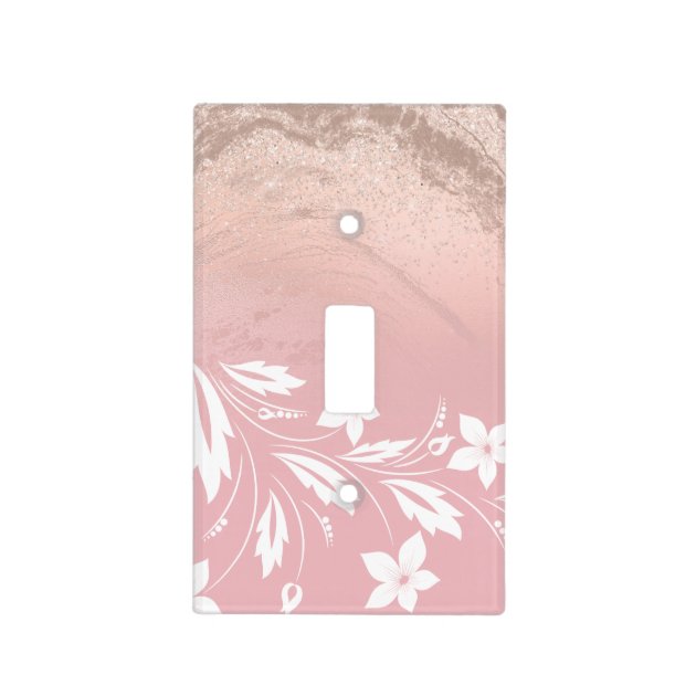 Elegant Modern Gradient Rose Gold Glitter Floral Light Switch Cover   Elegant Modern Gradient Rose Gold Glitter Floral Light Switch Cover R93a155e40a1d4f548dab42d81168be57 I9886 8byvr 630 