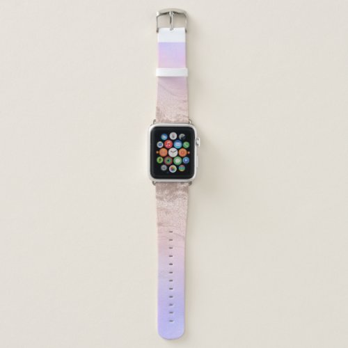 Elegant modern gradient rose gold glitter purple apple watch band