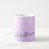 Elegant modern gradient violet glitter marble coffee mug (Center)