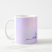Elegant modern gradient violet glitter marble coffee mug (Left)