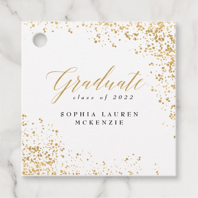 ELEGANT MODERN GRADUATE  FAVOR TAGS (Front)