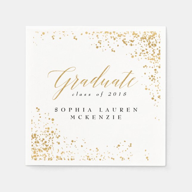ELEGANT MODERN GRADUATE NAPKINS (Front)