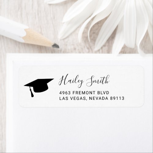 Elegant Modern Graduation Return Address Label