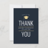 elegant modern graduation thank you card | Zazzle