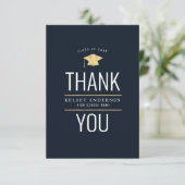 Elegant Modern Graduation Thank You Card 