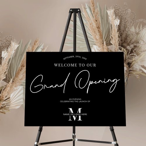 Elegant Modern Grand Opening Business Welcome Foam Board