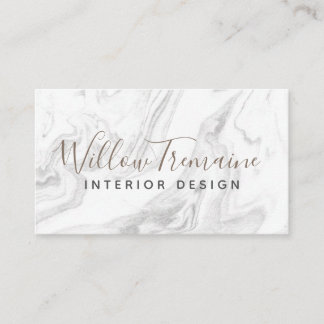Elegant Modern Gray Marble Professional Business Card