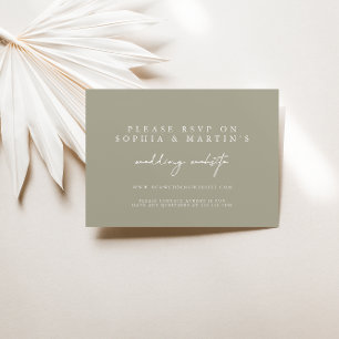 Elegant Modern Gray RSVP Online Wedding Website