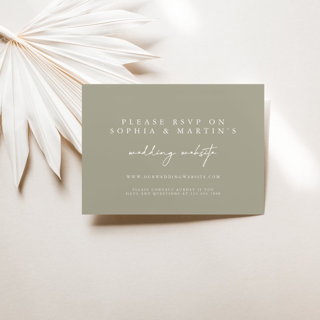 Elegant Modern Gray RSVP Online Wedding Website (Creator Uploaded)