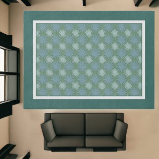 Elegant Modern Green Blue Grey Sage Floral Pattern