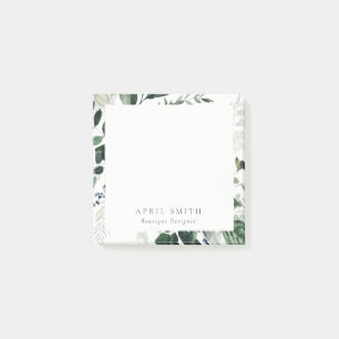Elegant Modern Green Leafy Tropical Foliage Fern Post-it Notes
