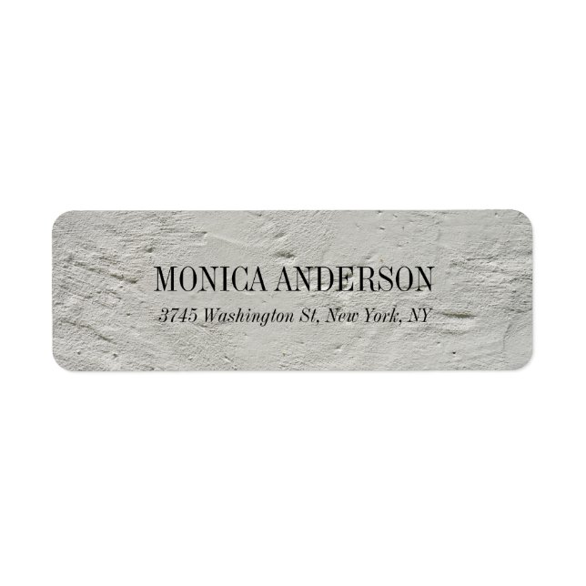 Elegant Modern Grey Wall Label (Front)