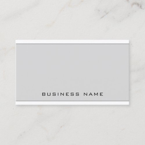 Elegant Modern Grey White Simple Professional Business Card