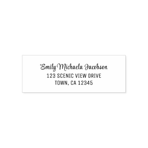 Elegant Modern Handwriting Flourishes Calligraphy Self-inking Stamp