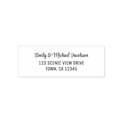 Elegant Modern Handwriting Flourishes Couples Self Self-inking Stamp