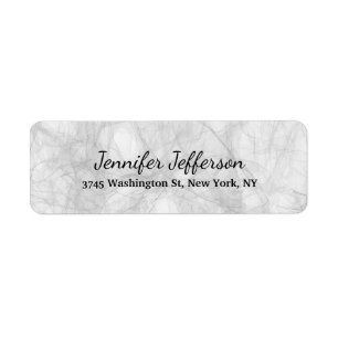 Elegant Modern Handwriting Plain Grey Label