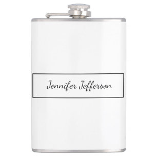 Elegant Modern Handwriting Plain Professional Flask