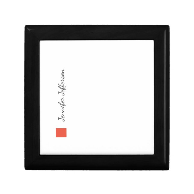 Elegant Modern Handwriting Plain Professional Gift Box (Front)