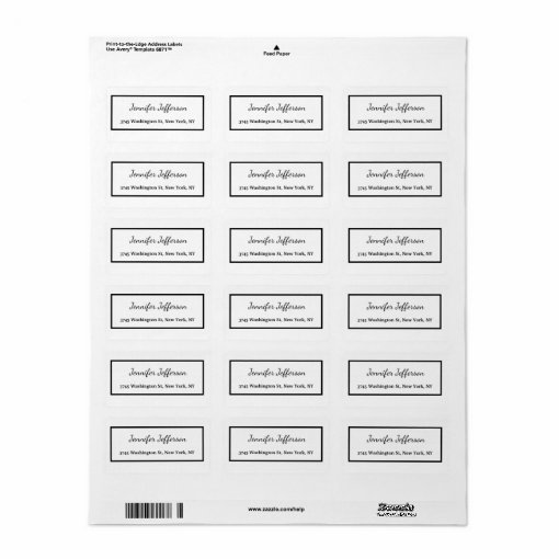 Elegant Modern Handwriting Plain Professional Label | Zazzle