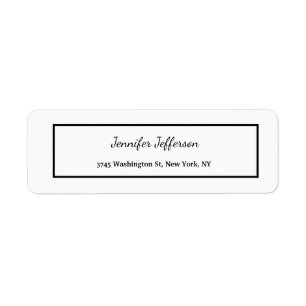Elegant Modern Handwriting Plain Professional Label